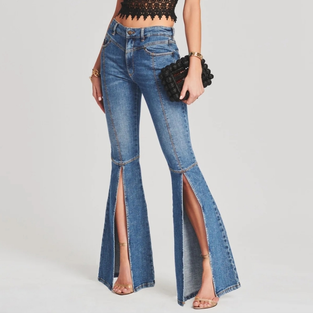 Retrofete Blue Flared Women Jeans